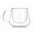 double wall glass coffee cup mugs with handle